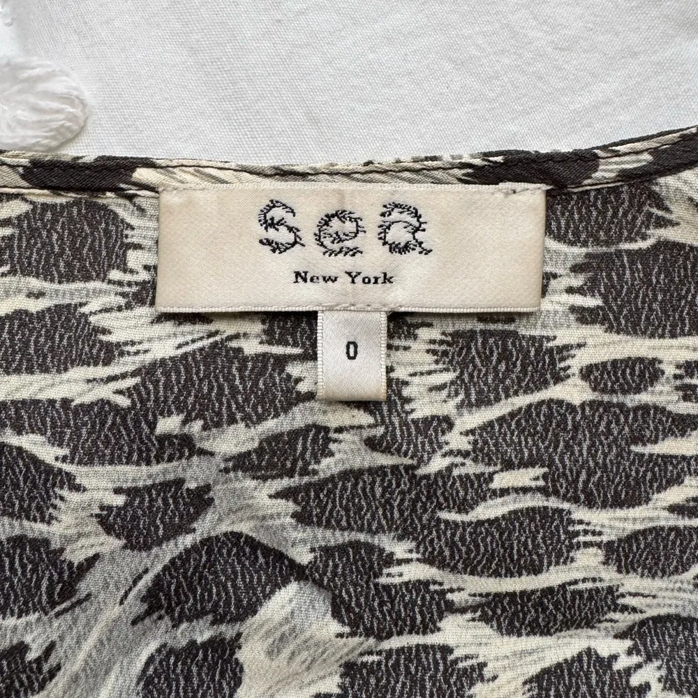 Sea New York Leo Animal Print Wrap Midi Dress Size 0 Brown - Image 10