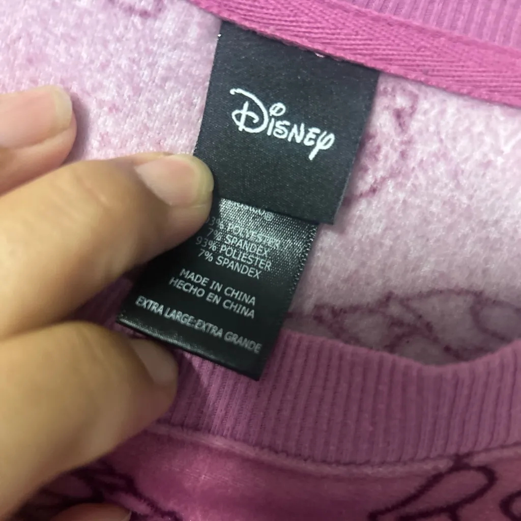 Disney Pink Women’s Winnie The Pooh Long Sleeve Sweatshirt Sz XL - Image 5