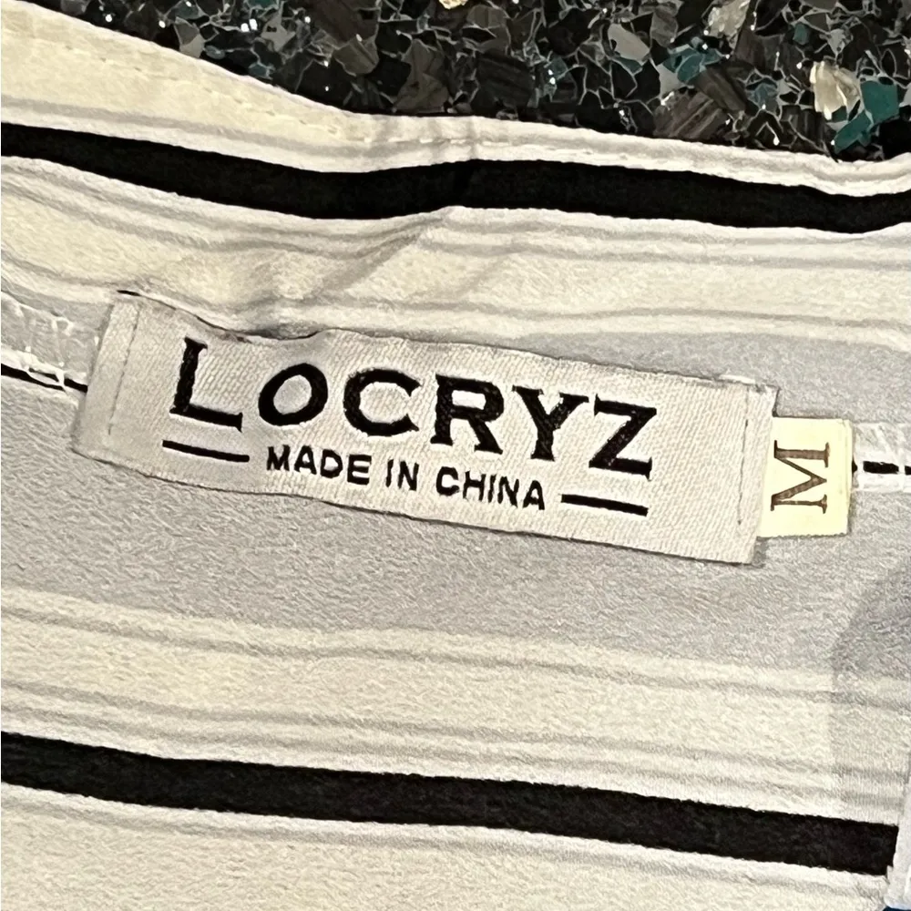 Women’s Locryz Medium Blue & White Sleeveless Top Blouse - Image 3