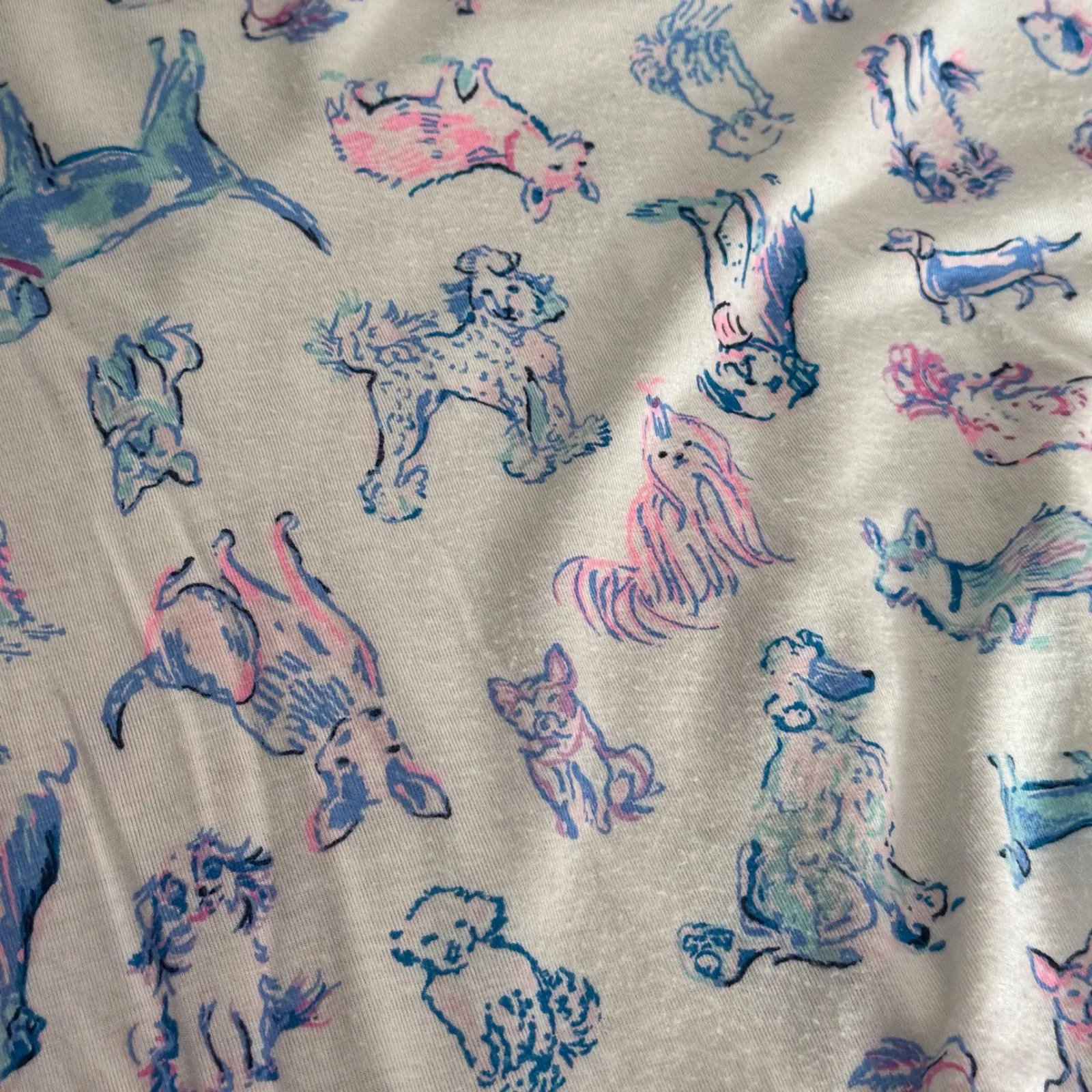 Lilly Pulitzer Dog Print Pajama Top Size S Long Sleeve Loungewear Animal Pattern - Image 9