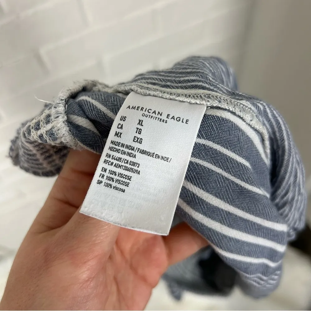 American Eagle  Flowy Stripe Pull On Casual Shorts Size XL - Image 6