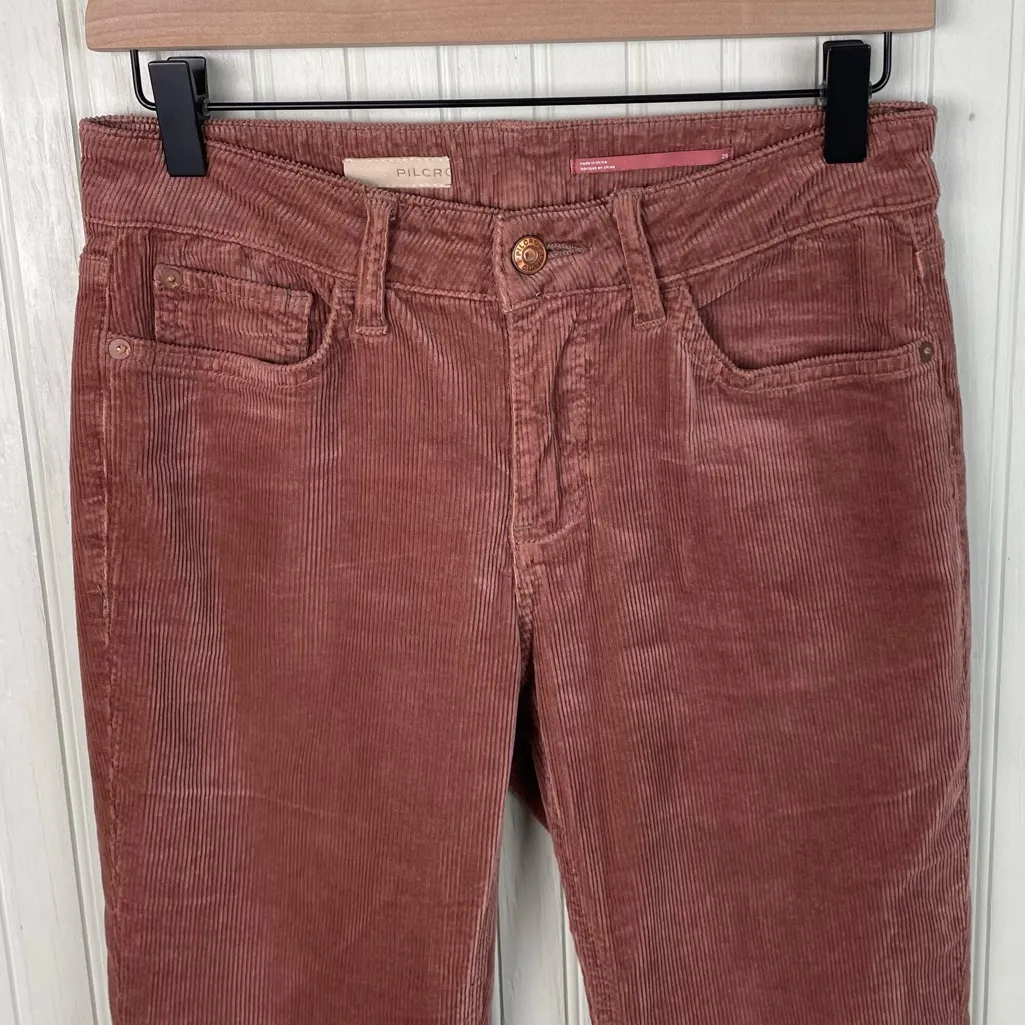 Pilcro The Yaya Mid-Rise Corduroy Crop Flare Pant Size 26 Bohemian Anthropologie - Image 4