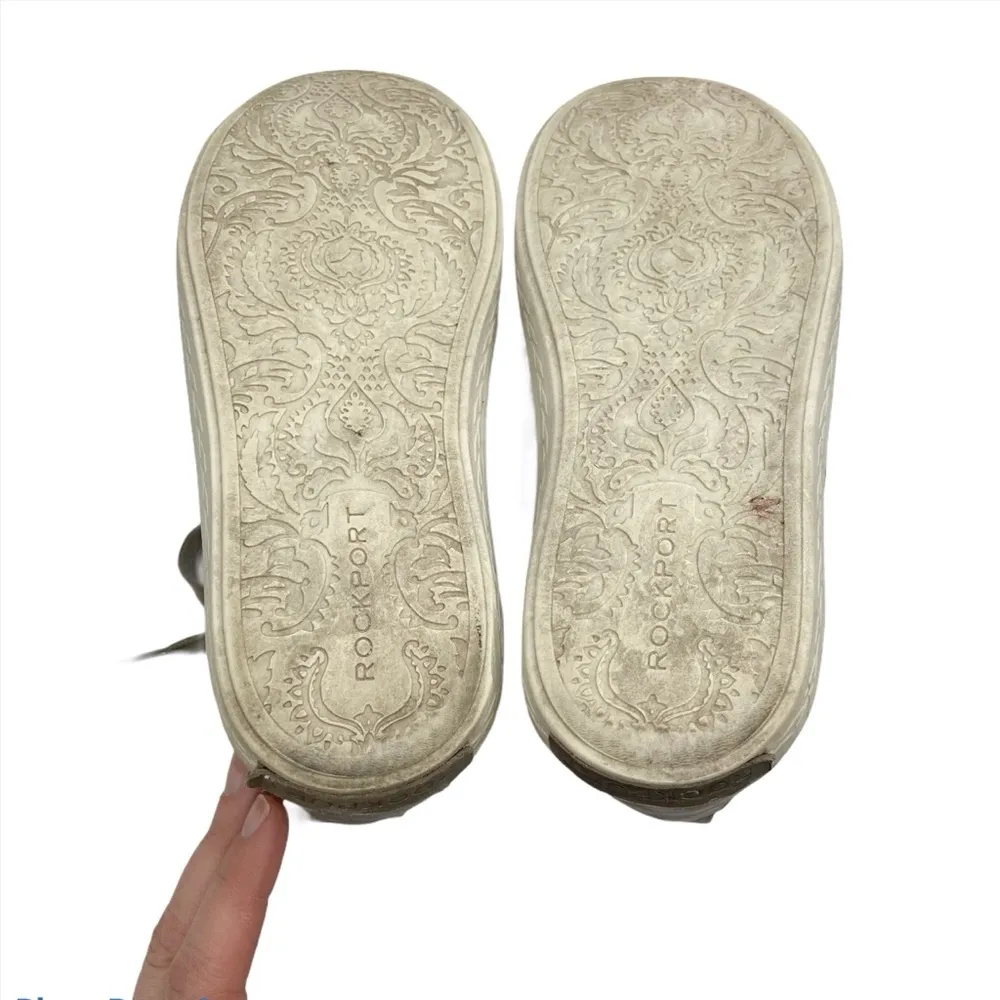 Rockport Cobb Hill Willa Mid Top Gray Brown Leather Sneakers Shoes Size 6 - Image 13