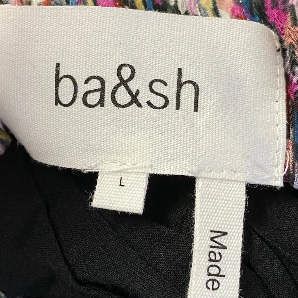 ba&sh Divine Noir Sz Large 10 Open-Back Cut out Vneck Maxi Dress - Image 9