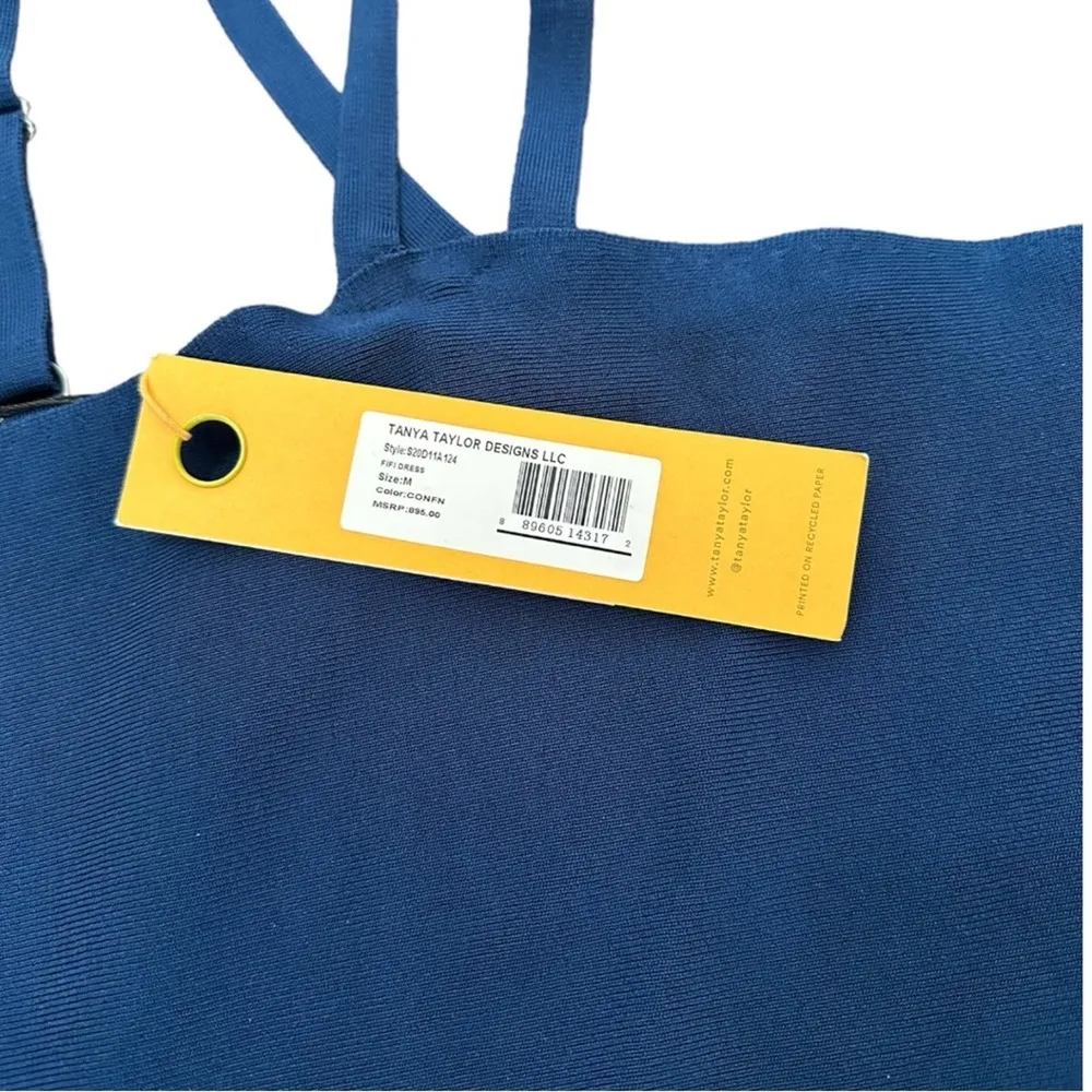 NWT Tanya Taylor Fifi Women's Maxi Dress in Confetti Navy Blue Size Medium - Image 8