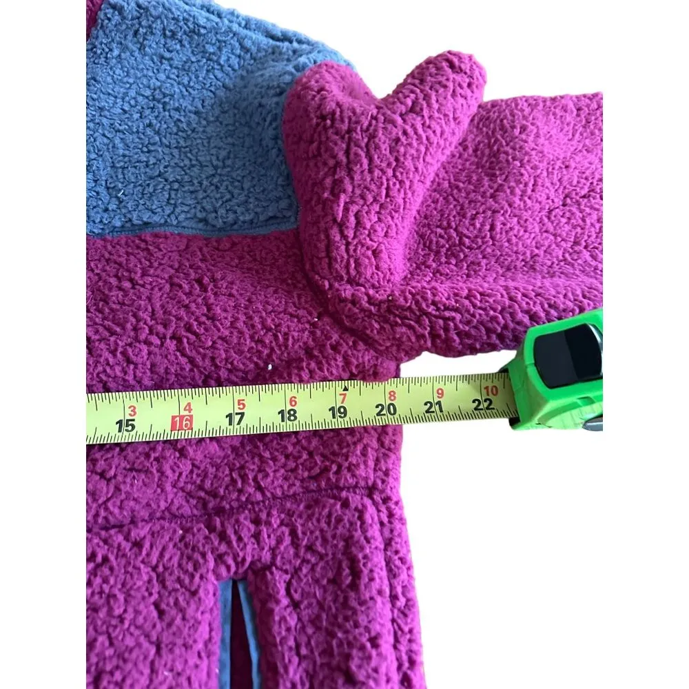 Universal Thread Colorblock Sherpa Teddy Fleece Jacket XS Pink & Gray Cozy Warm - Image 11
