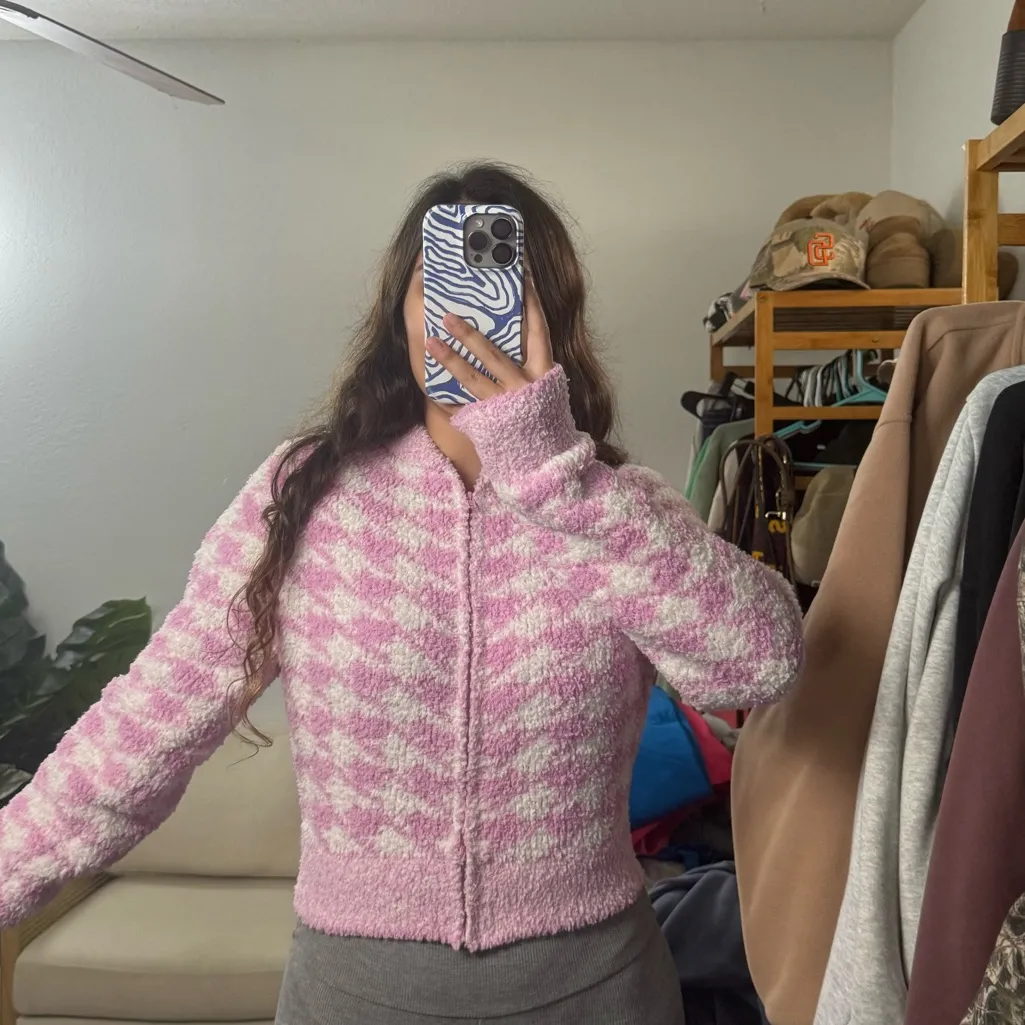 Skims Cozy Fleece Zip Up Size S/M - Image 3