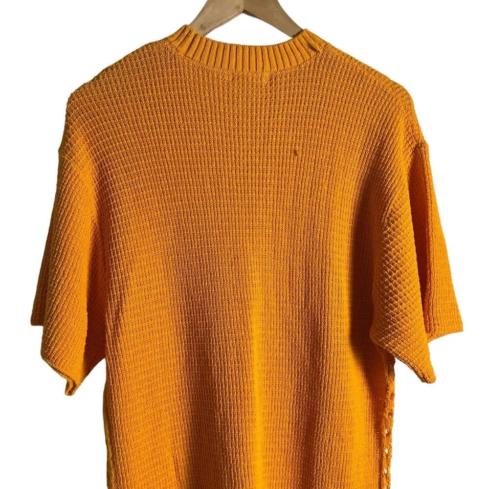 H&M Orange Short Sleeve Crewneck Knit Sweater Dress Size M - Image 11