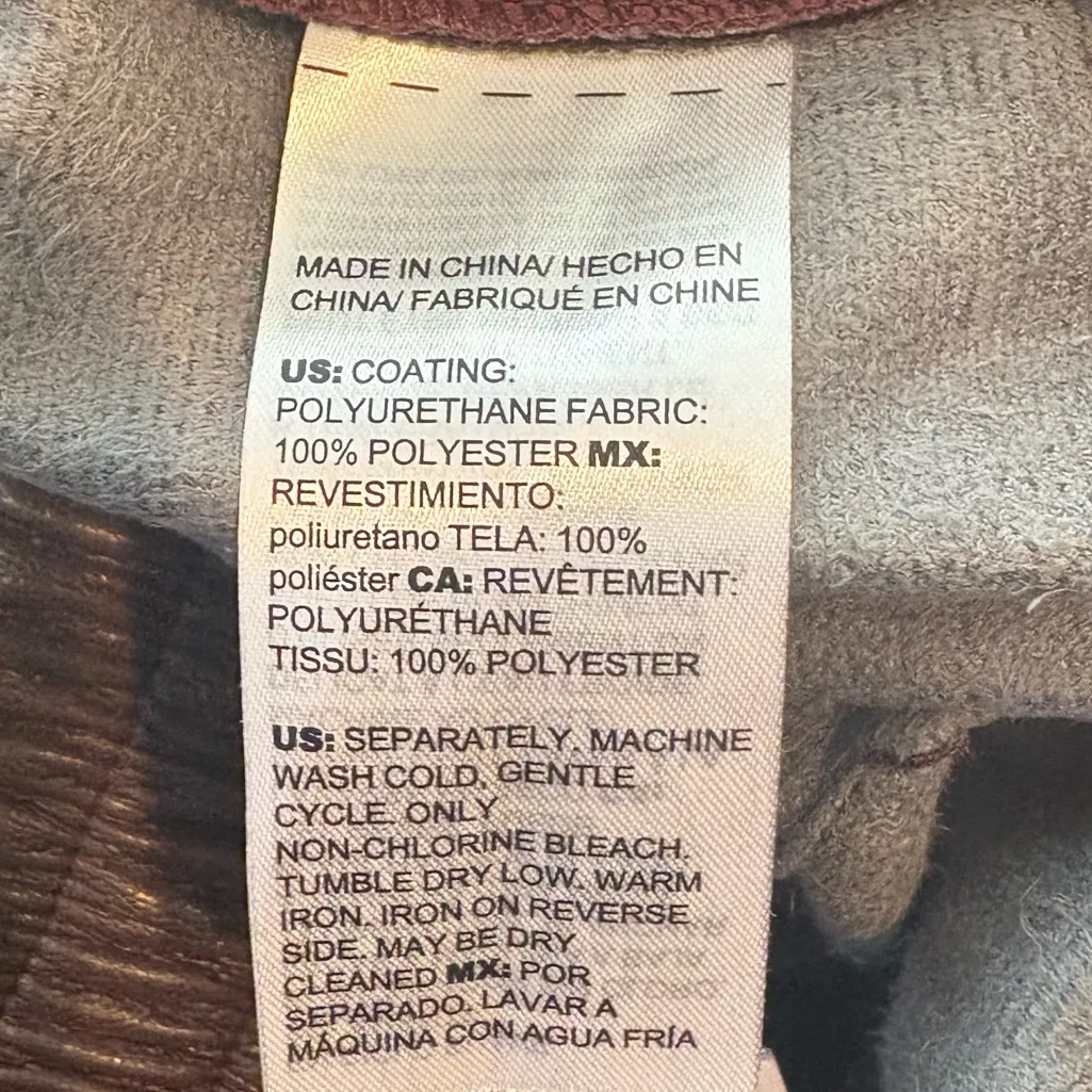 Chico’s Brown Faux Leather Pull On Crops Size 1 (Size 8)‎ - Image 8