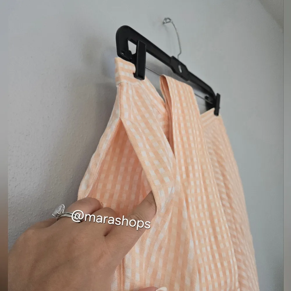 Miguelina Peachy Gingham Skirt Set Orange Size L - Image 8