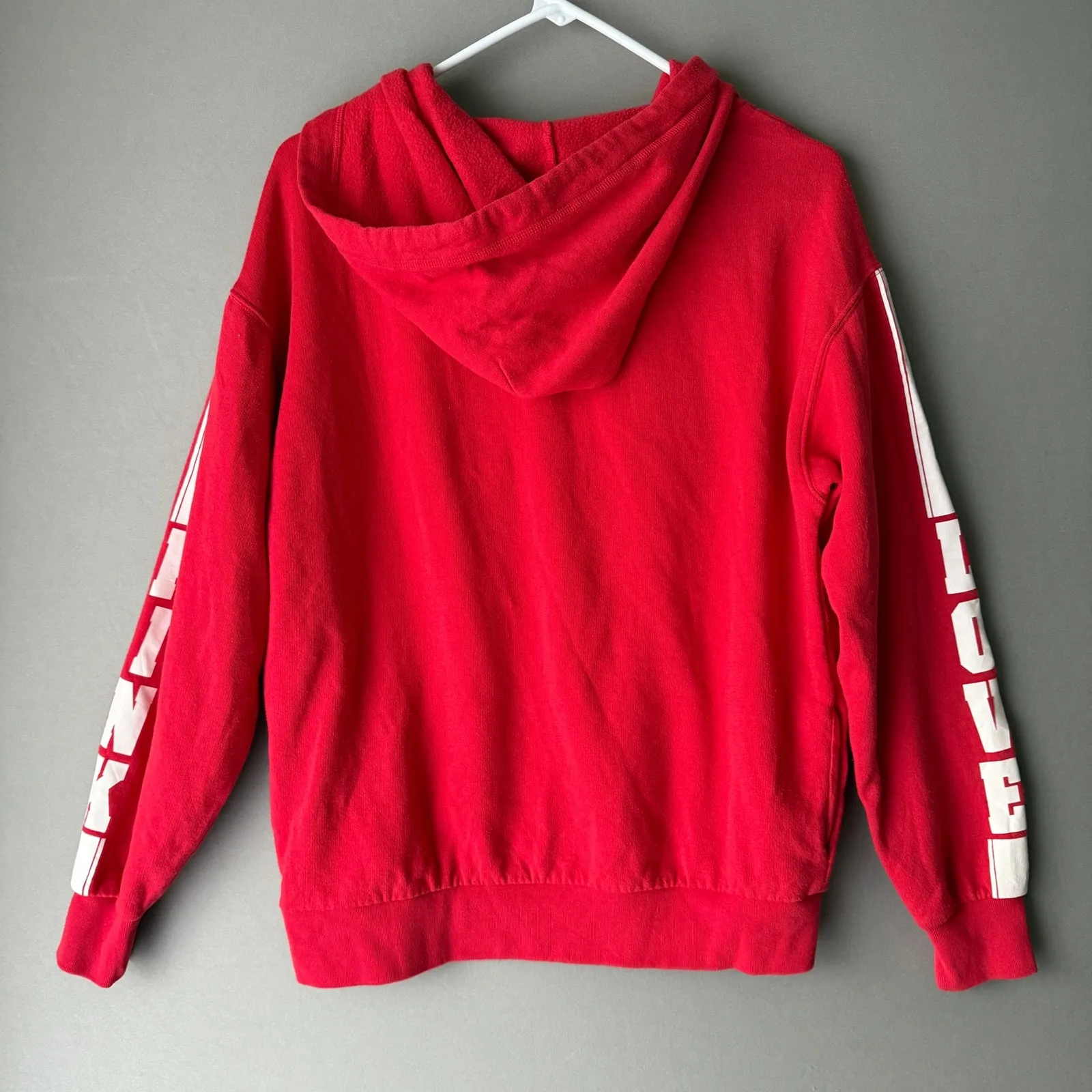 Victoria's Secret PINK sz XS‎ Red White dog Hoodie - Image 5