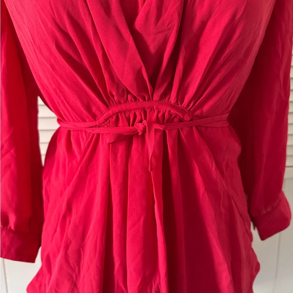Collective Concepts Red Cinched Waist Dress with Pockets (NWT) - Image 2