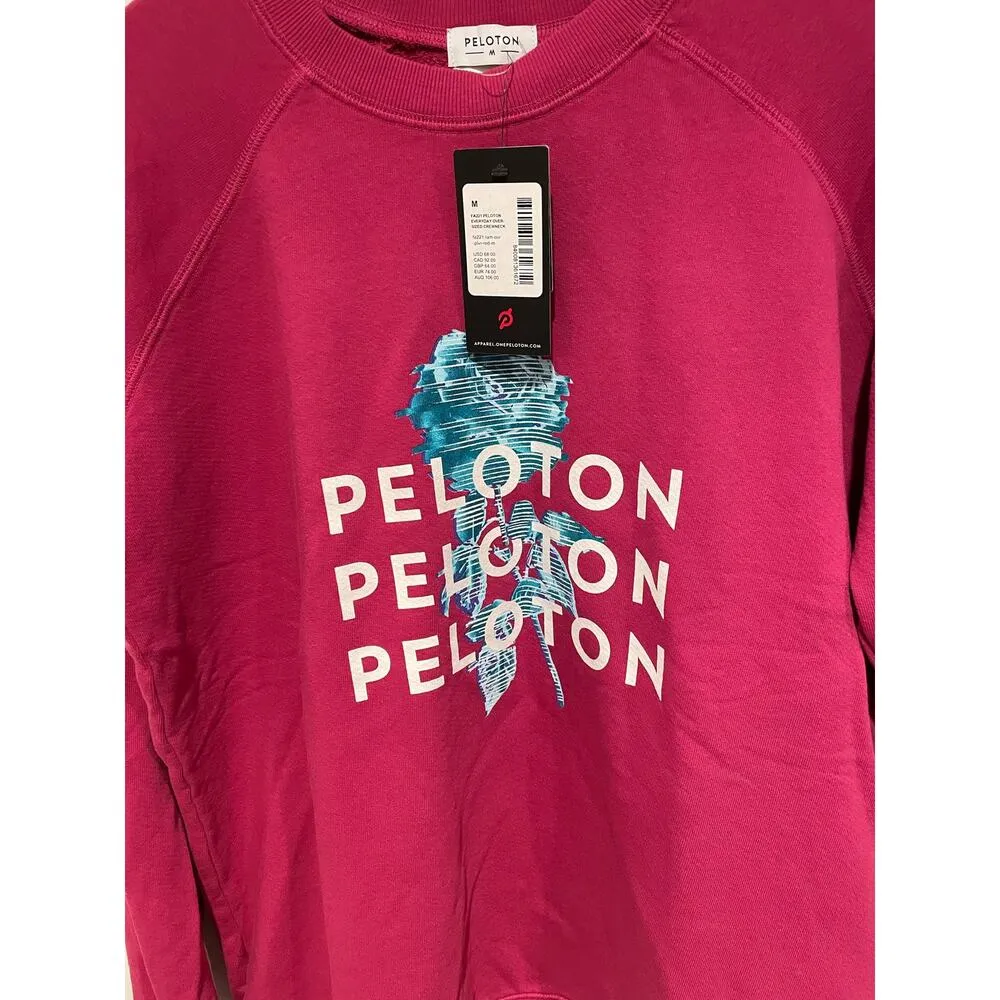 NWT Peloton pink everyday oversized Crewneck sweatshirt medium - Image 2