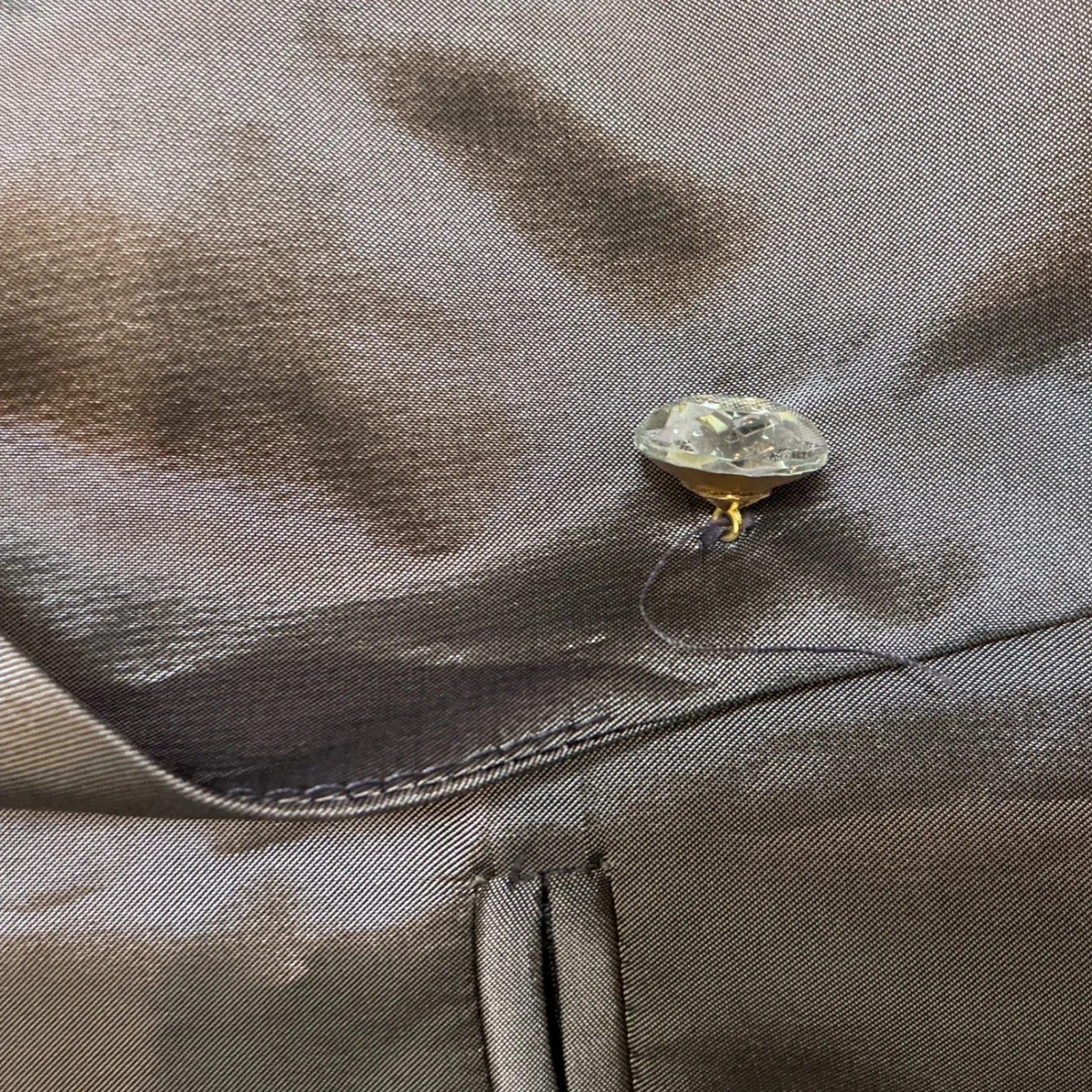 JS Collections Women's Metallic Mauve Blazer Jacket Bow Sleeve Sparkle Buttons 8 - Image 5