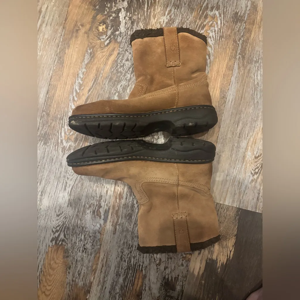Ariat Fleece Fur Chukka Boots Cowboy Western Genuine Leather Suede Size 7.5 - Image 5