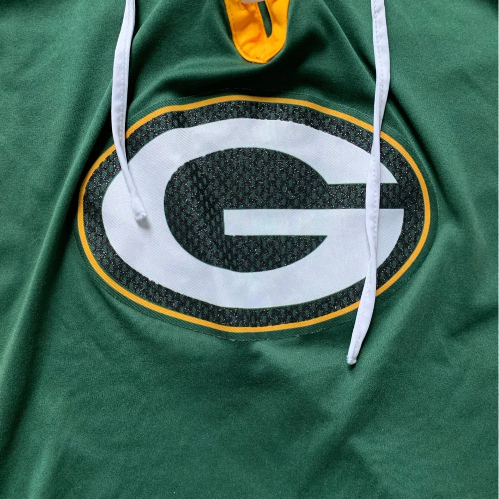 Green Bay Packers Fanatics Green/Gold Team Draft Me Lace-Up Raglan T-Shirt S - Image 6