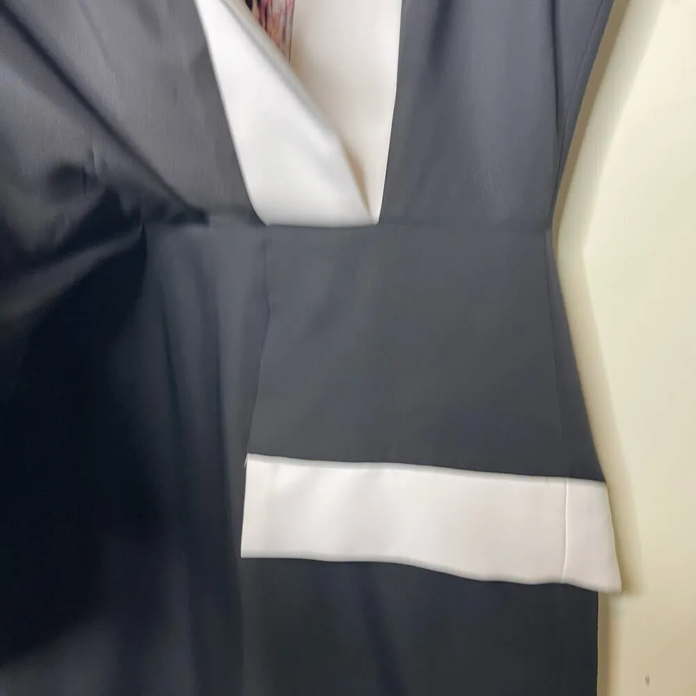 BCBGMaxAzria Alessandra Sleeveless Mini Dress Black/White Womens 2 - Image 7