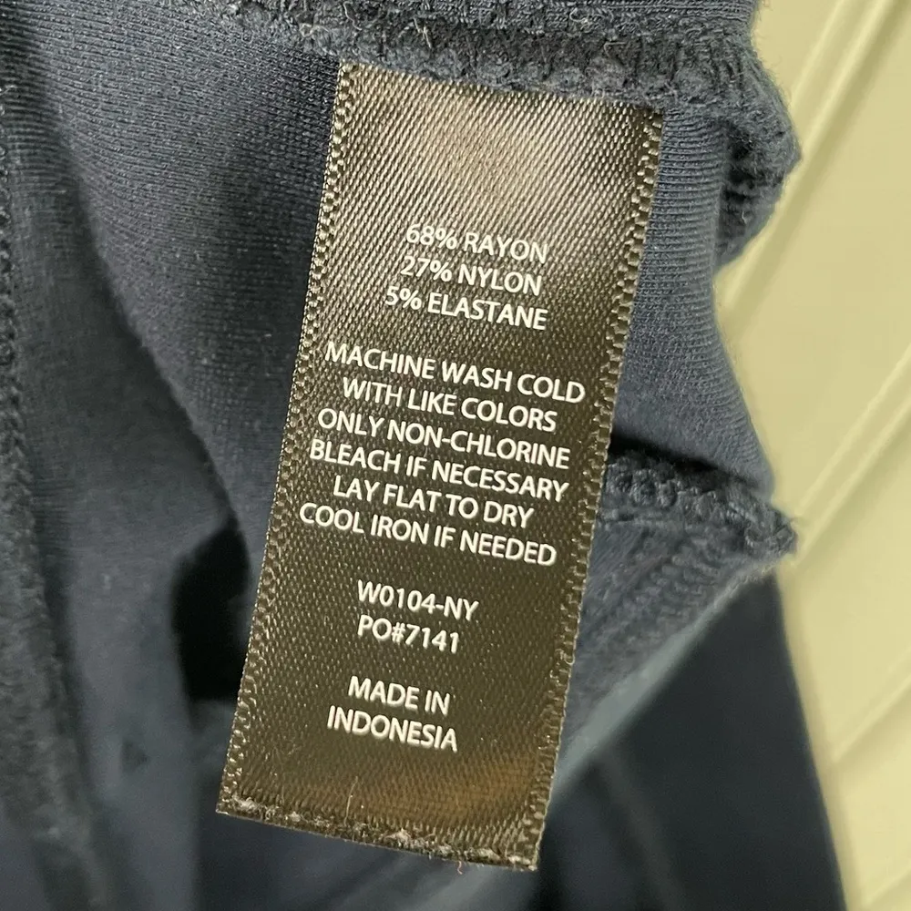 Betabrand Classic Dress Yoga Pant Bootcut Navy Blue Women's Size Medium Petite - Image 6