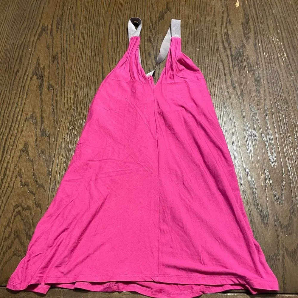 Apres Ramy Brook Magenta Gray Lisa Cross Front Tank Top, Medium - Image 2