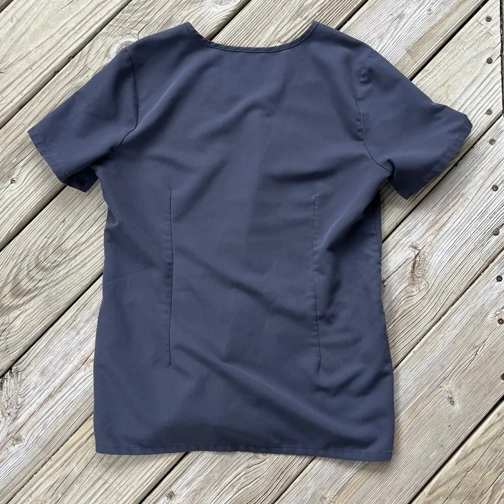 FIGS Women's Technical Collection Scrub Top Grey Size S - Image 2