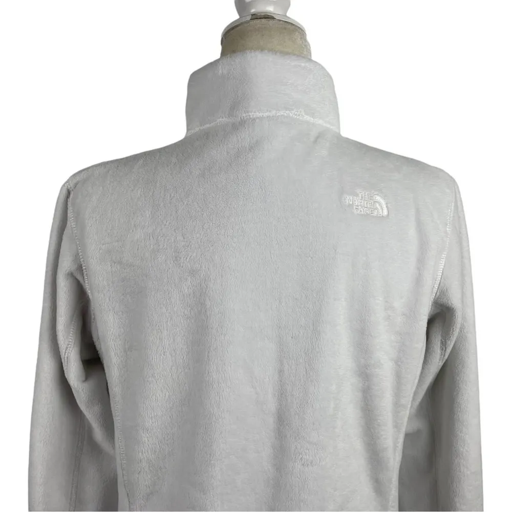 Women’s The North Face Helata Full Zip Fleece Fuzzy Jacket White Size Medium - Image 10