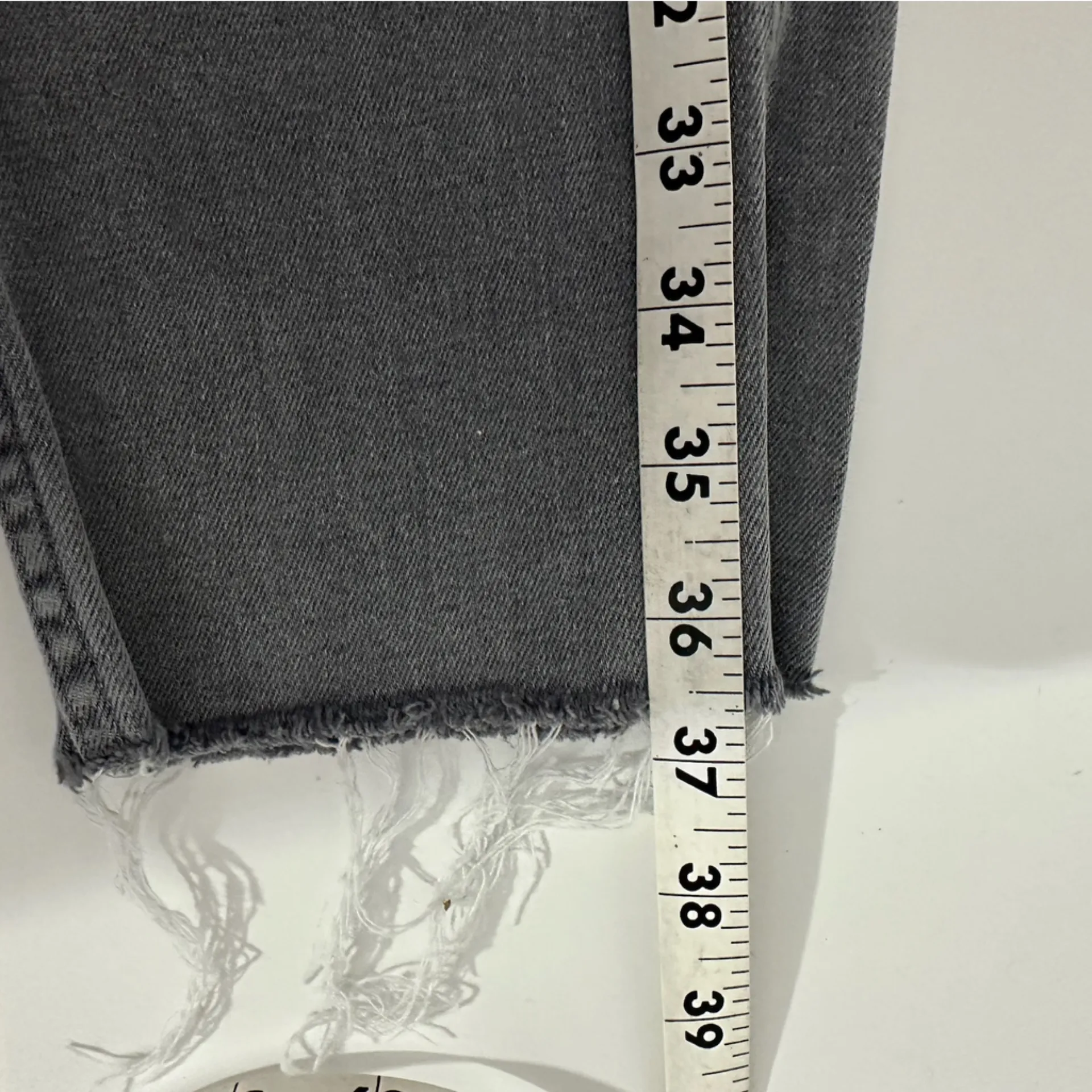 GAP Gray Vintage Slim Sky High Jeans Cropped Women’s Size 12R Frayed Hem Denim - Image 11