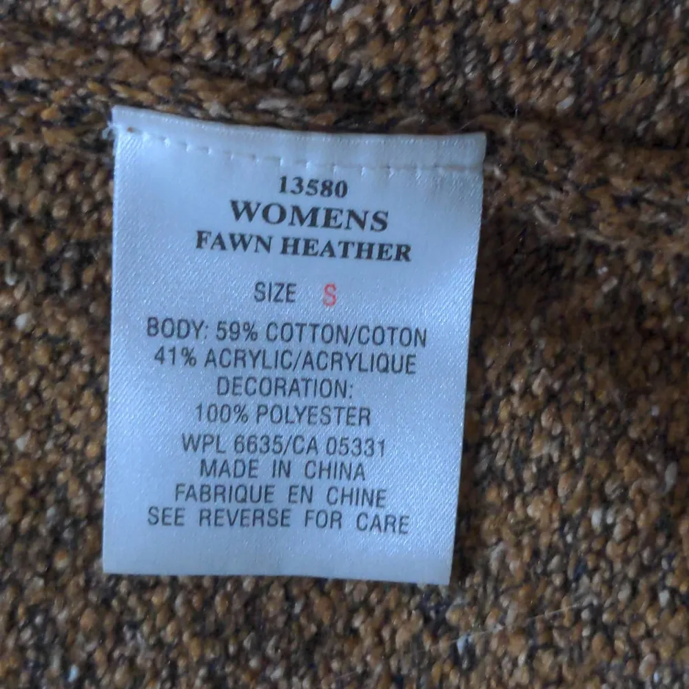 Woolrich Full Zip Cardigan with Leaf Embroidery in Fawn Heather - Size S - GUC - Image 10