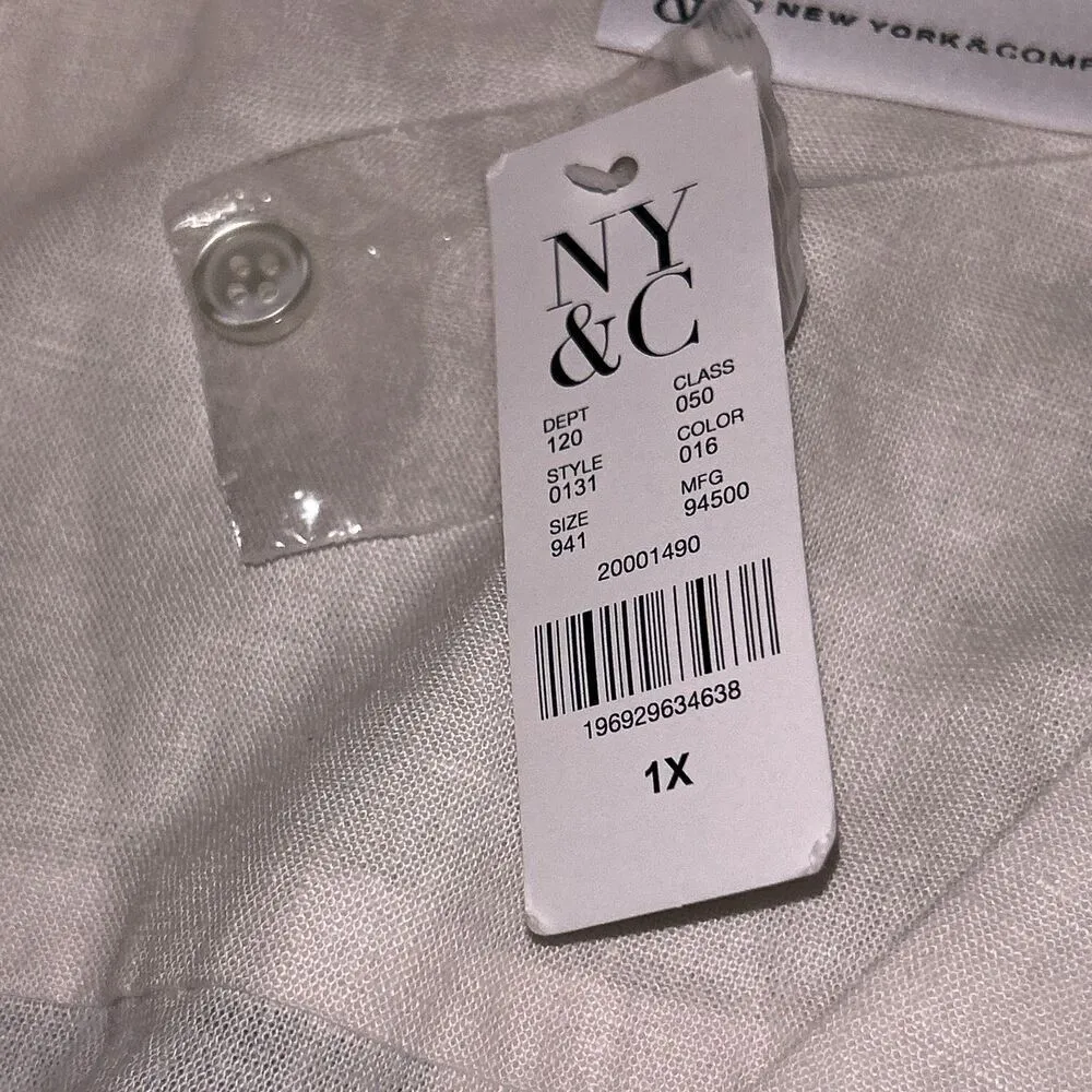 NWT New York & Company Women's Button - Image 5