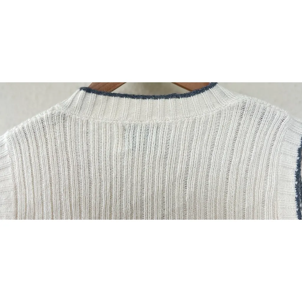 VTG 70s Bernie’s Brood Cream Knit Sweater Vest Womens Size Small Preppy Academia - Image 4