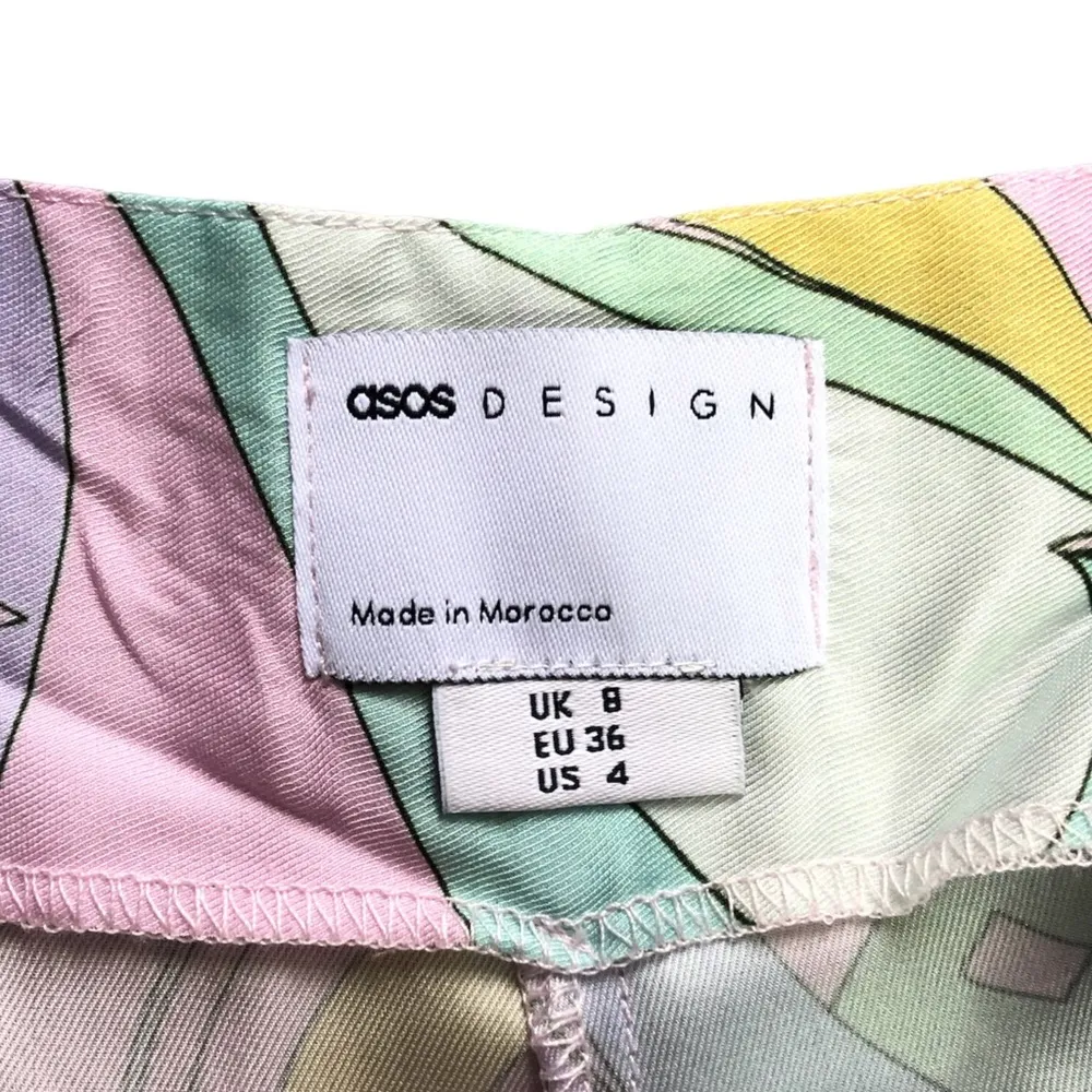 Asos Design Satin Clean Flare Pants in Paisley Print - Image 9