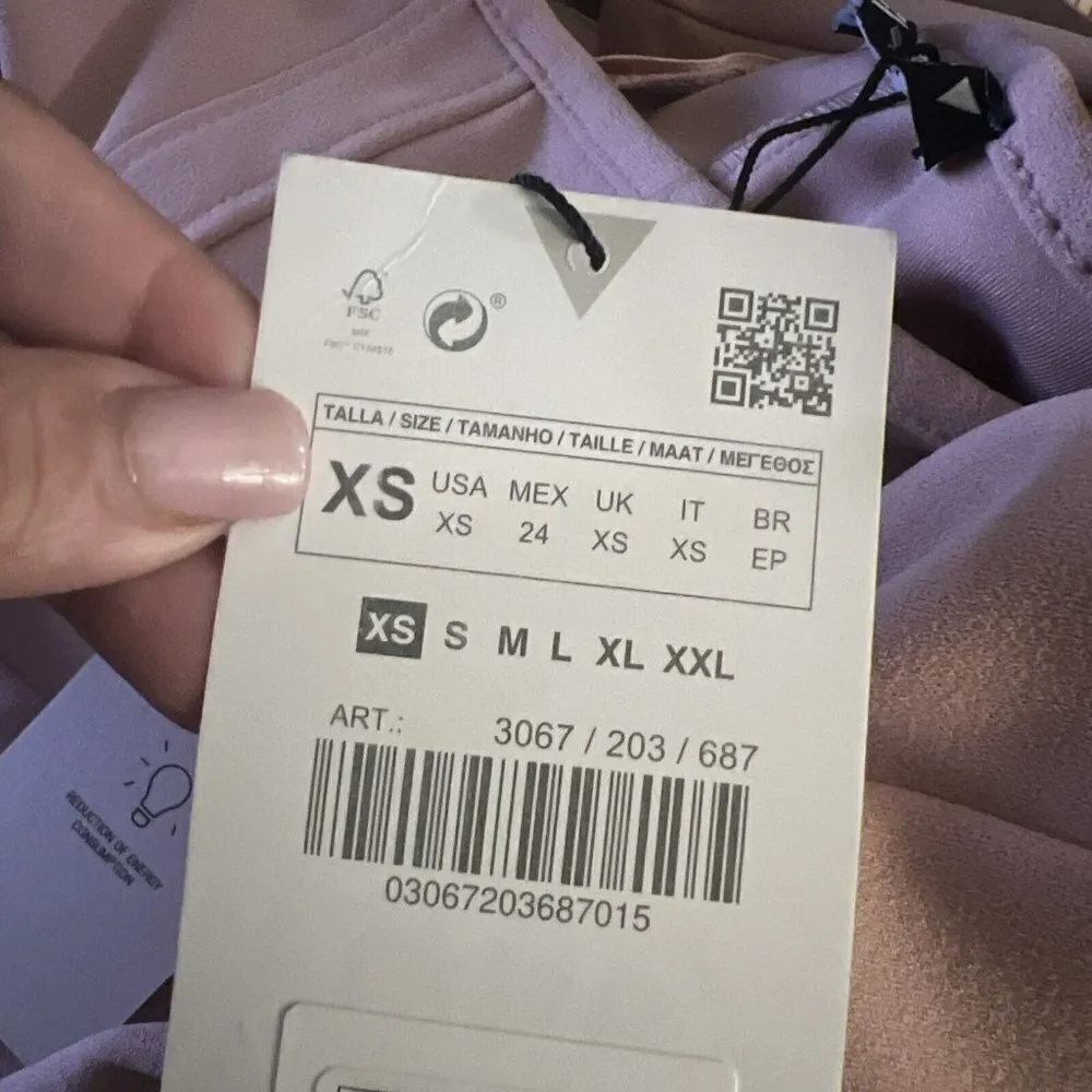 Zara Off the Shoulder Bodycon Midi Dress XSMALL Baby Light Pink Topstitched - Image 14