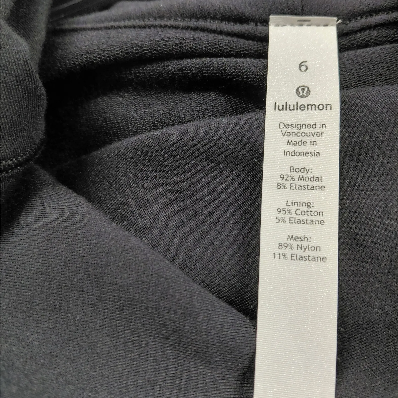 Lululemon Asymmetrical Full Zip Hoodie Jacket Sz 6 Black Stretch Yoga Athleisure - Image 10