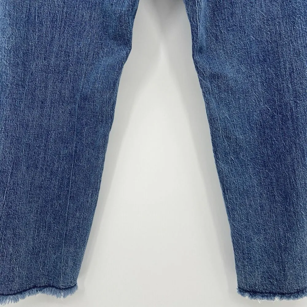 Anthropologie Pilcro The Vintage Straight Jeans Raw Hem‎ Blue Women’s Size 32 - Image 7