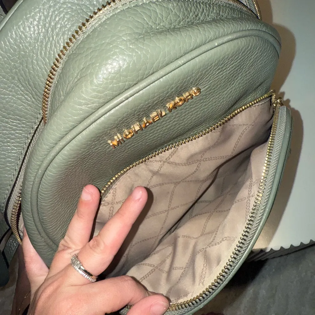 Michael Kors Leather Backpack - Image 7