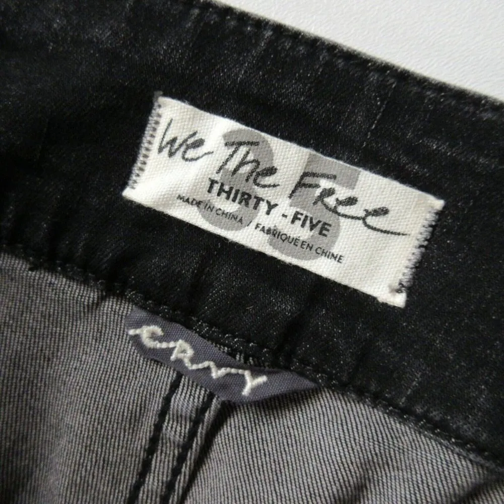 NWT We The Free People CRVY Lovers Knot in Black High Waist Skinny Jeans 35 - Image 5