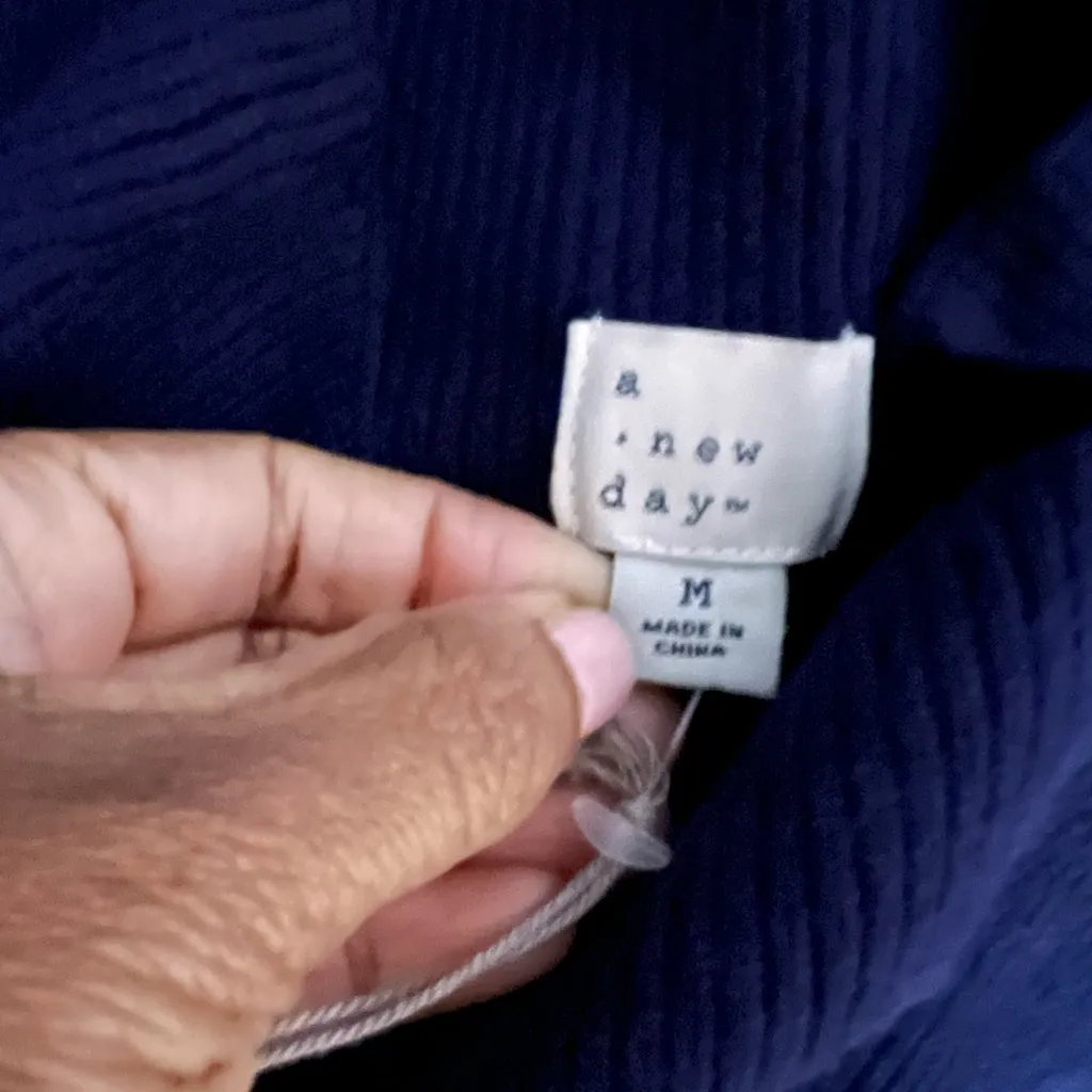 A New Day Navy Blue Sweater Knit Tunic Top NWT - Image 5