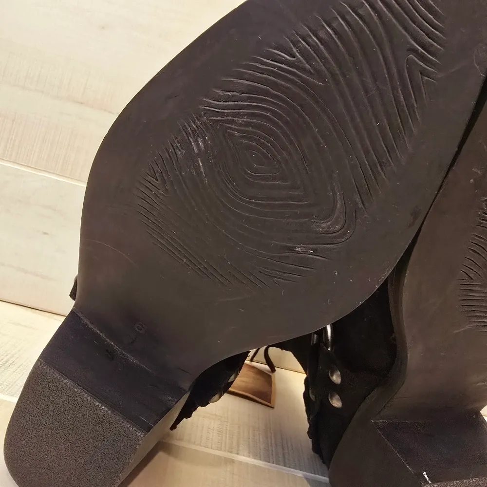 {6} NWT Vintage 7 Alameda Black Suede Western Buckle Ankle Booties - Image 14