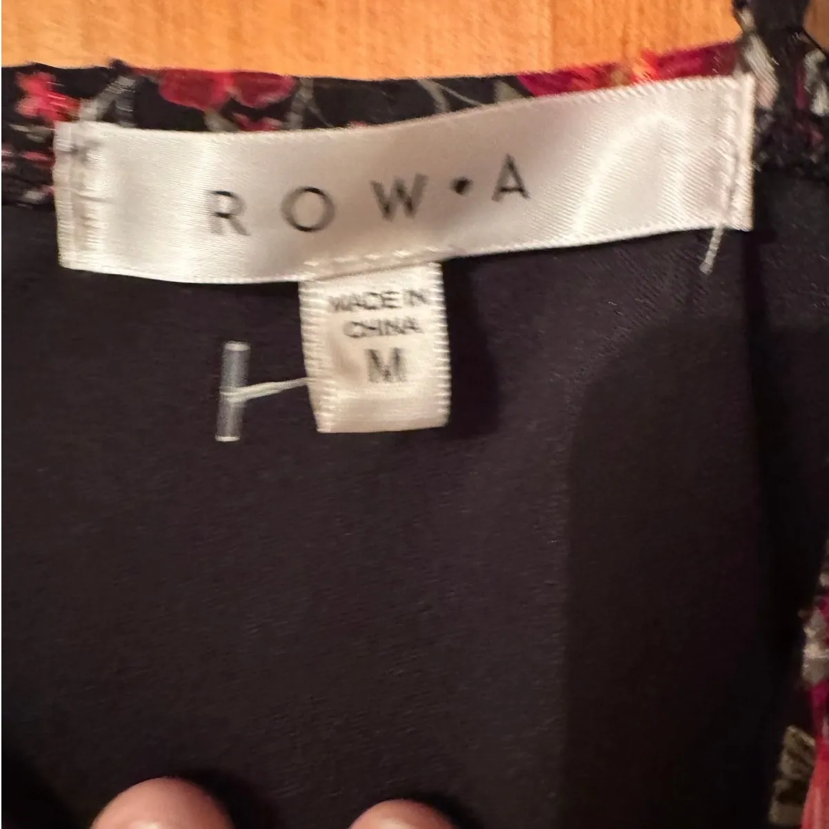 ROW.A Mini ditzy floral sundress faux wrap dark romantic garden party M Size 8 - Image 6