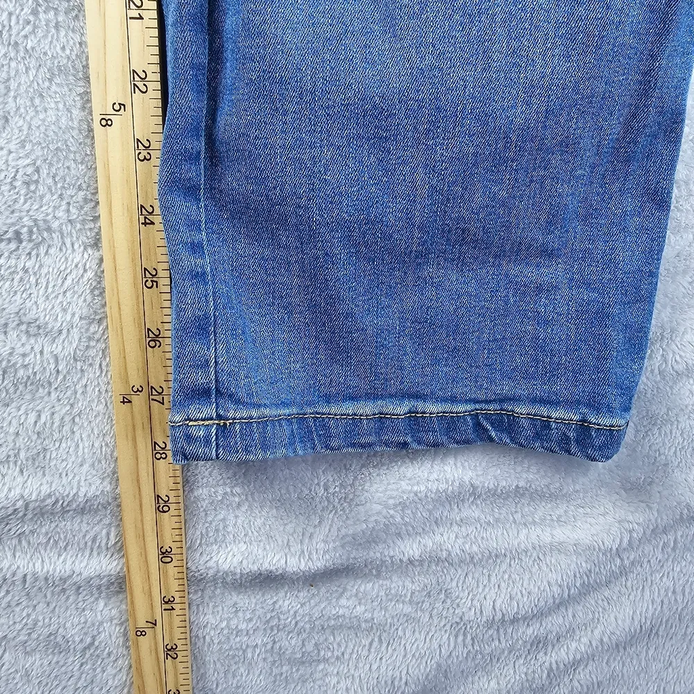 Woman Within Embroidered Floral Blue Jeans Women's Size 24W - Image 7