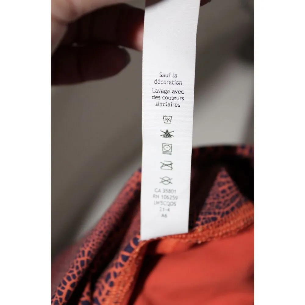 Womens Lululemon Wunder Train High-Rise Tight Leggings Orange Navy Blue Size 2 - Image 7