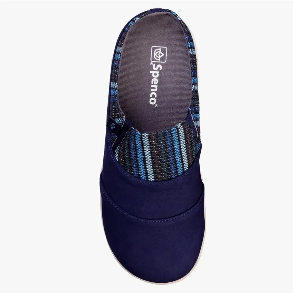 Spenco Orthotic Nubuck Mules Siesta Nuevo Stripe Navy - Image 5