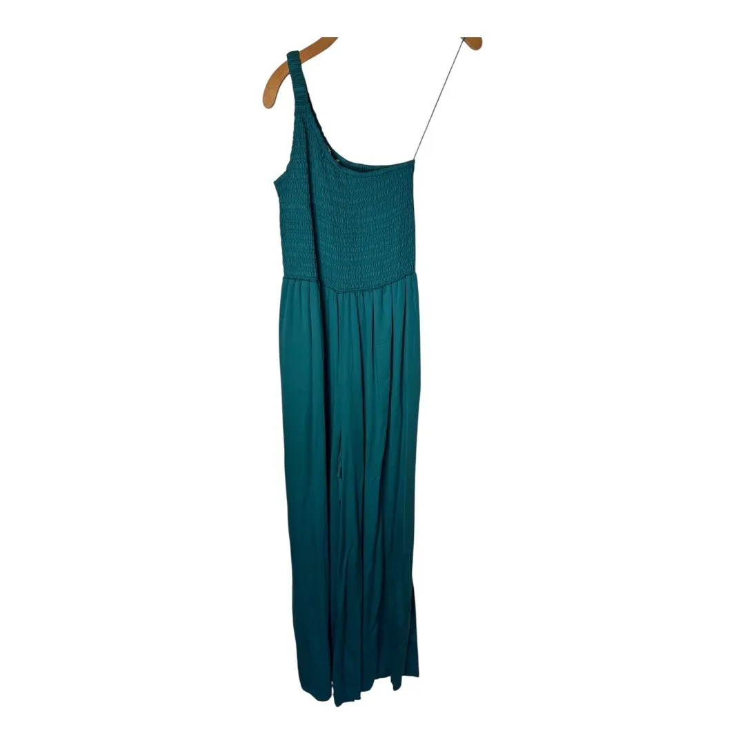 Marine Layer Jumpsuit Women Medium Green Spruce Archive Tessa One Shoulder NWT - Image 3