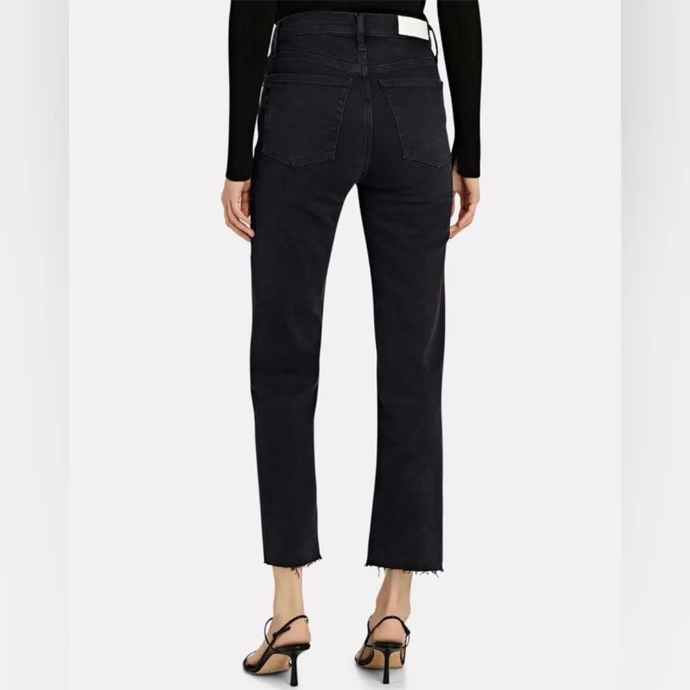 RE/DONE 70s Black High-Rise Stove Pipe Jeans - Image 3
