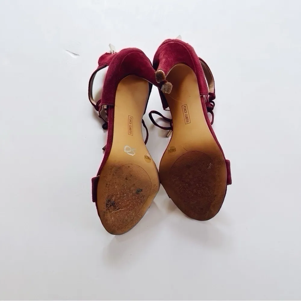 Vince Camuto Women’s Lace Up Heels Burgundy Size 6 - Image 7