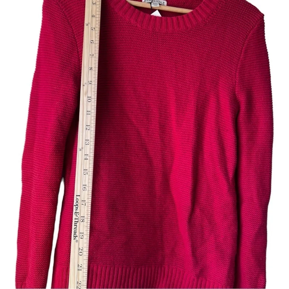 Women's  J.Crew Mercantile sweater light red merino mange long sleeve size XXS. - Image 4