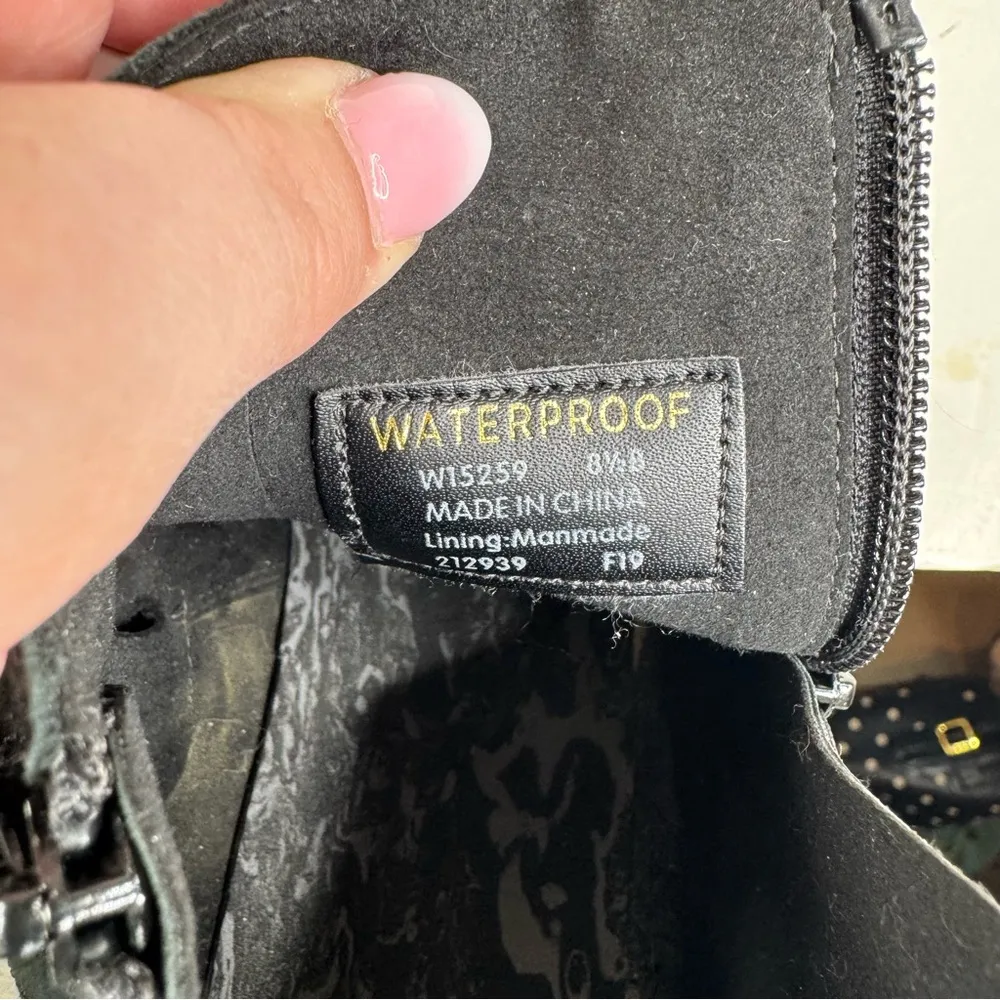 Cole Haan Black Waterproof Leather Sneaker Boots Size 8.5 - Image 6