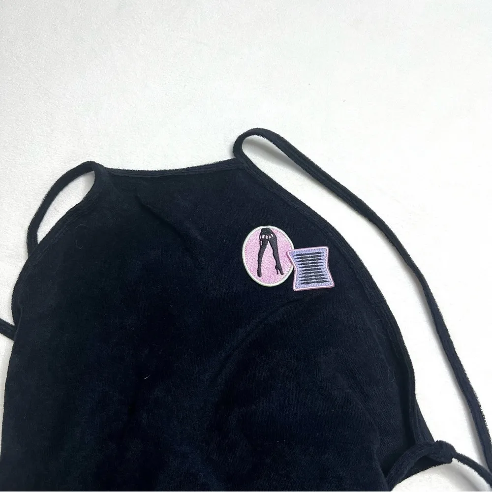 Savage x Fenty 70s Terry Strappy Back Teddy NWT Black Size M - Image 3