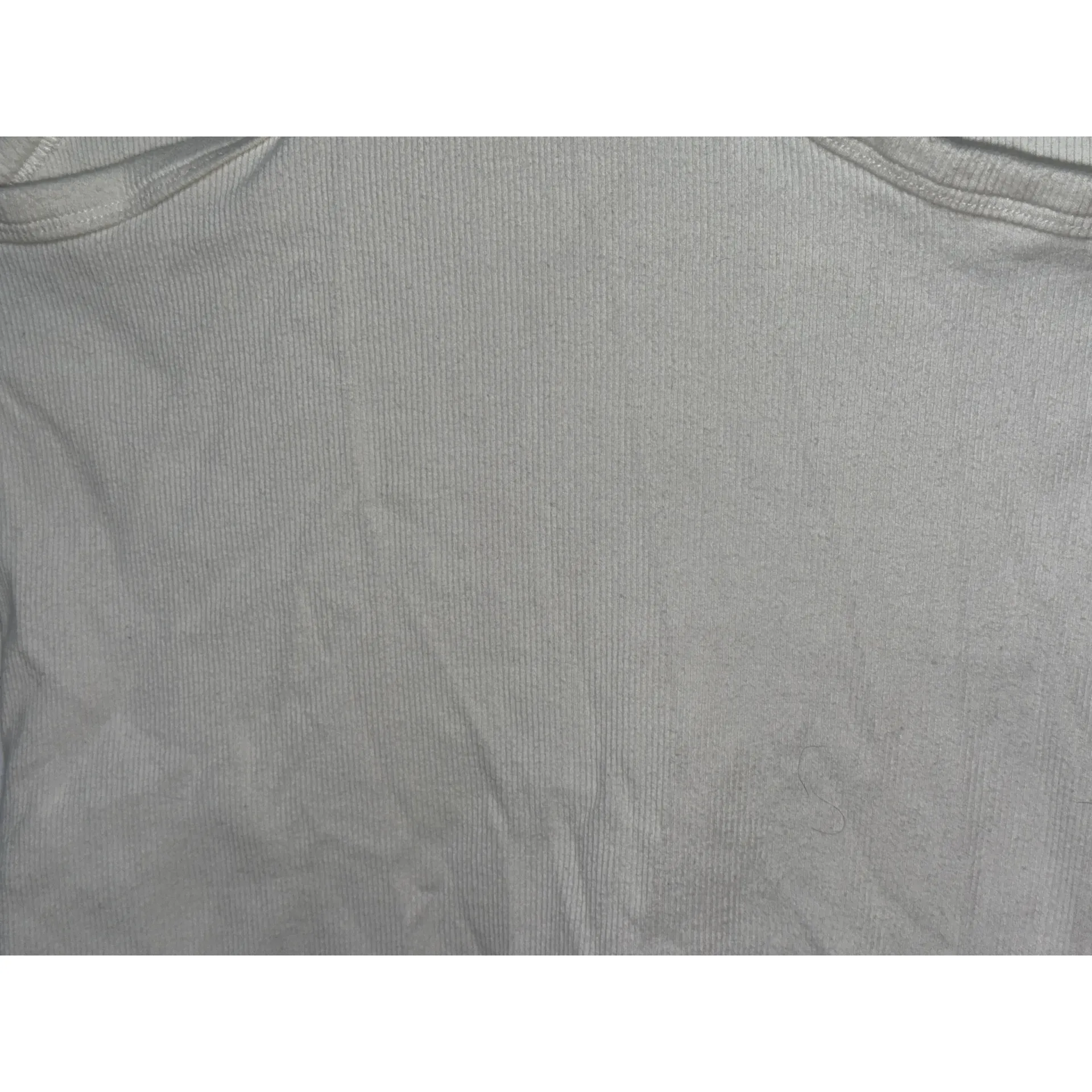 Abercrombie & Fitch Soft AF White Ribbed Sleeveless Racerback Tank Top Size L - Image 4