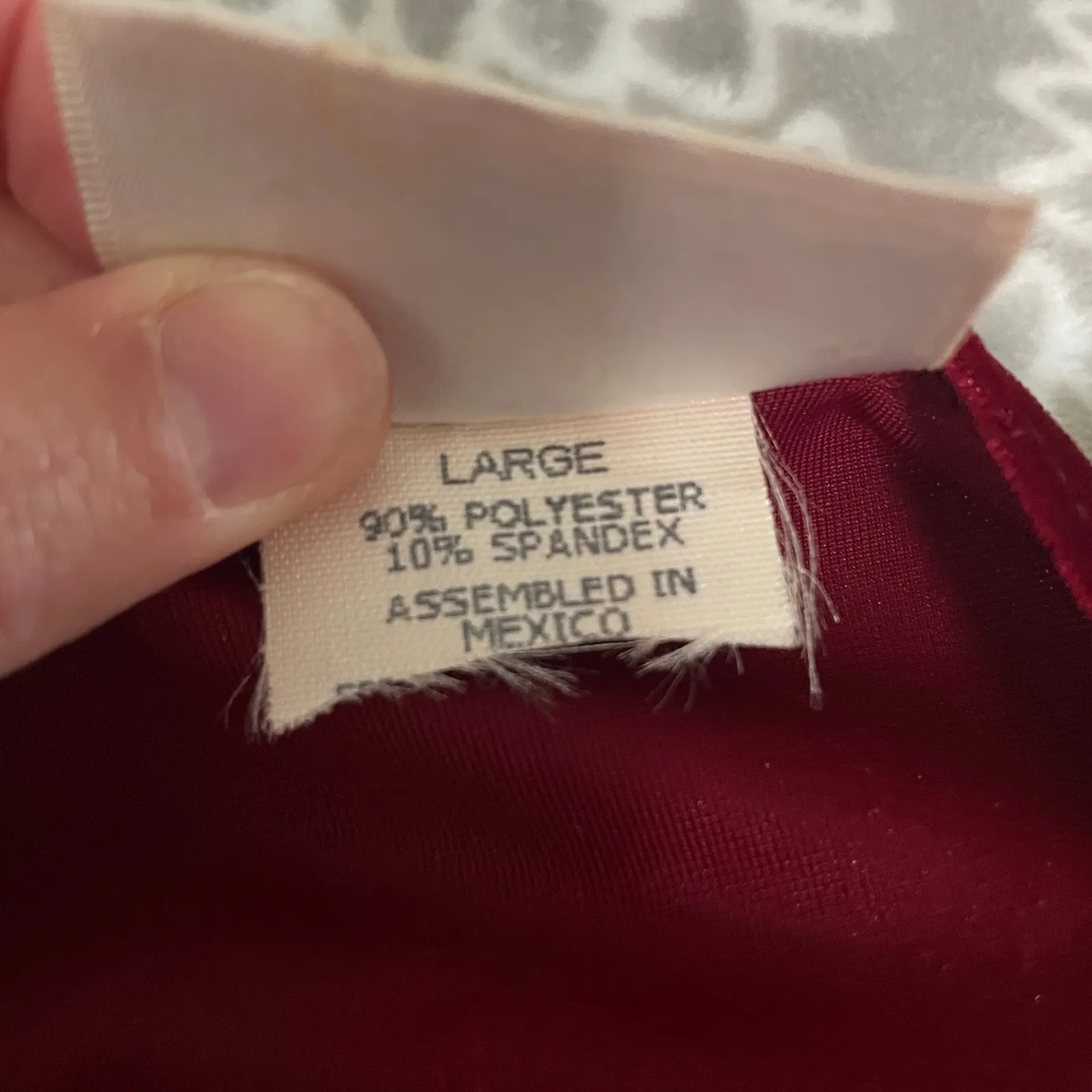 Red Velvet Vintage 80s Luxe Sweater Blouse Large Decorative Clasp Holiday Mature - Image 7