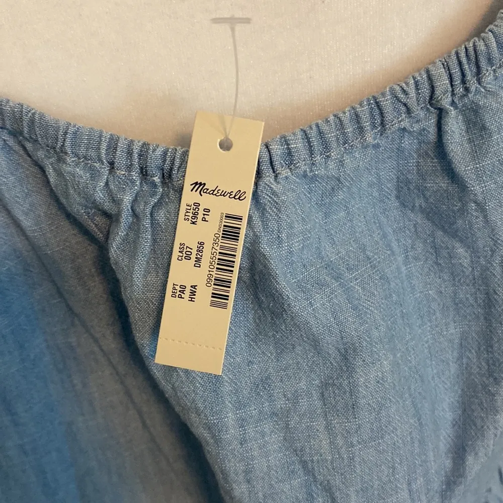 NWT Madewell Petite Chambray Top Sz 10P - Image 4